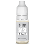 A bottle of Harmony E-liquid 300mg CBD - Base (10ml) with the words pure base e-liquid.