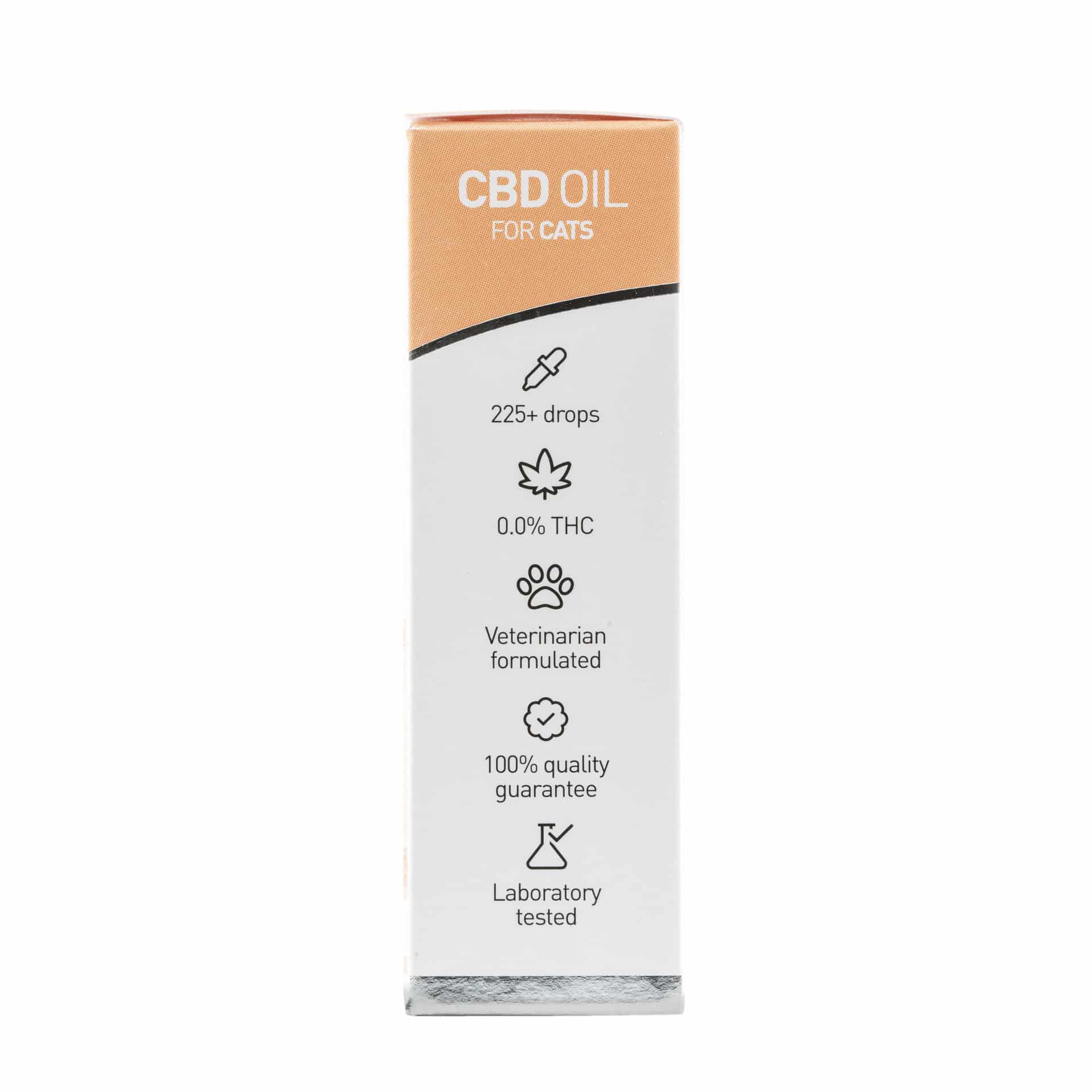 A tube of Renova CBD oil 2,5% for cats (10ml) on a white background.