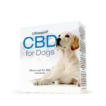 A box of CBD pastilles for dogs (3,2mg) on a white background.