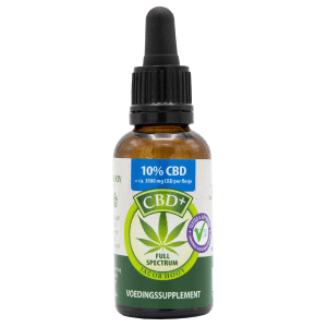 A Jacob Hooy CBD Oil 10% (30ml) bottle sitting on a white background.