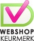 a logo for a web shop with a check mark.
