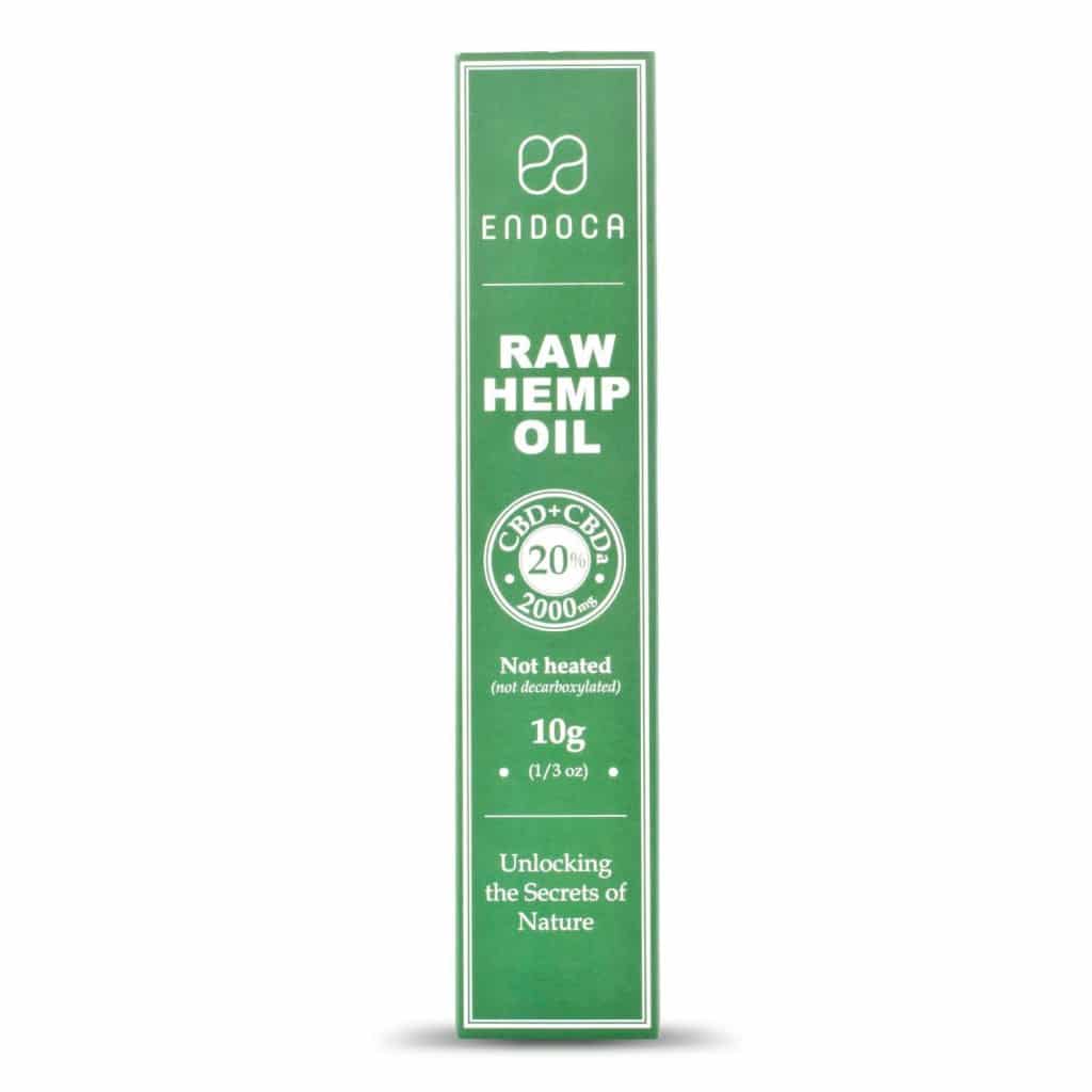 Endoca CBD Paste 20% (2000mg CBD) - BBE DATE 03-2023 on a white background.