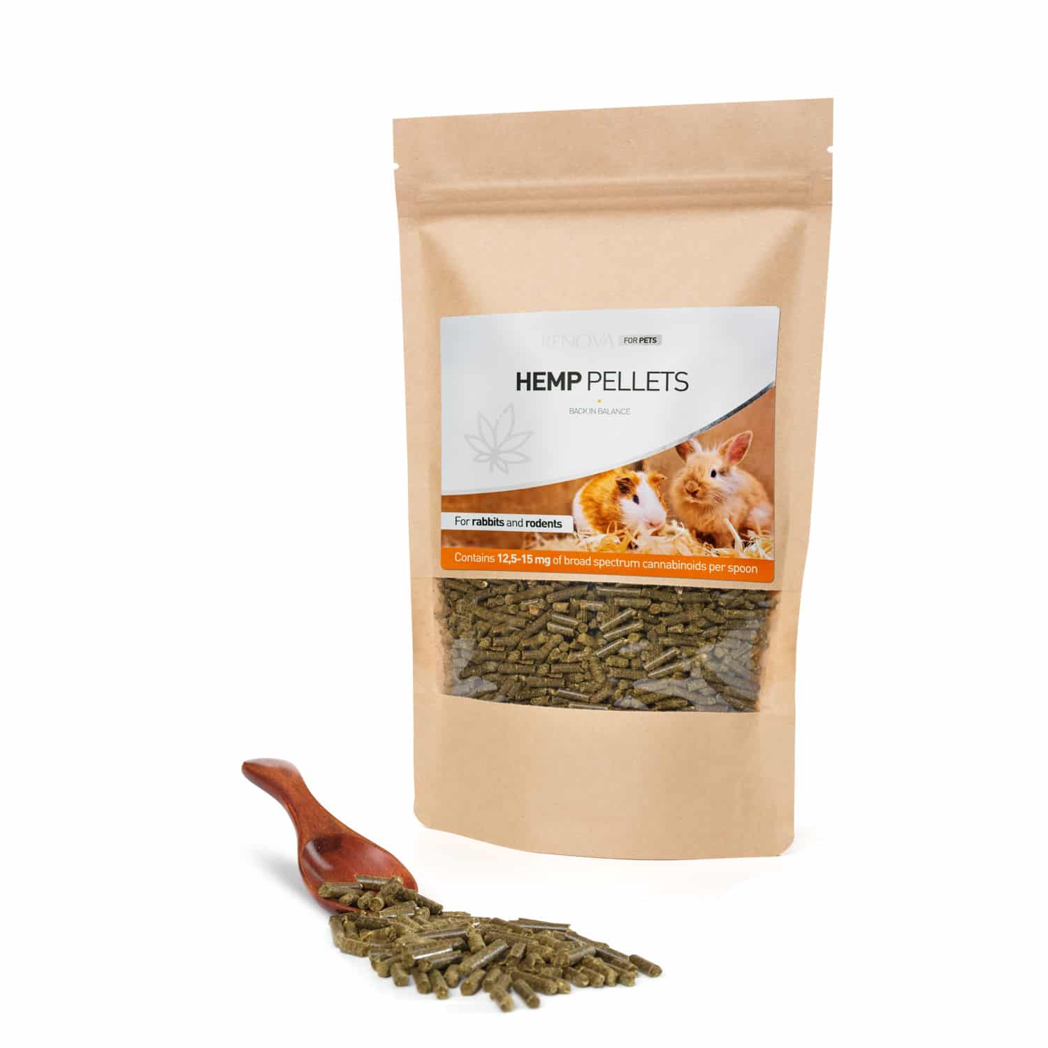 Hemp CBD pellets for a rabbit and a rodent