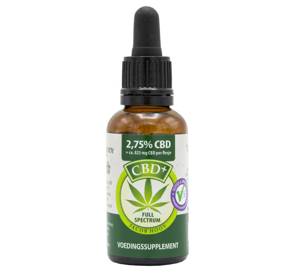 A Jacob Hooy CBD Oil 10% (30ml) bottle on a white background.