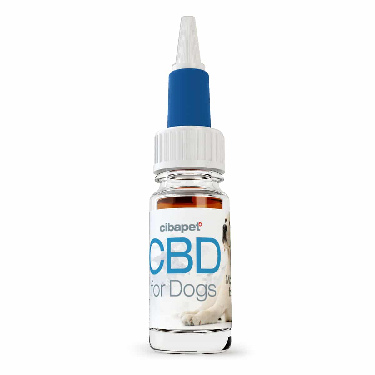 A pack of CBD pastilles for dogs (3.2mg) on a white background.