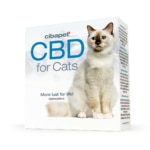 A box of CBD pastilles for dogs (3,2mg) on a white background.