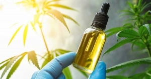 Bottle of cbd oil